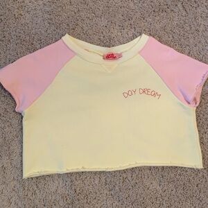 Bandy Button cropped top Size 8/9